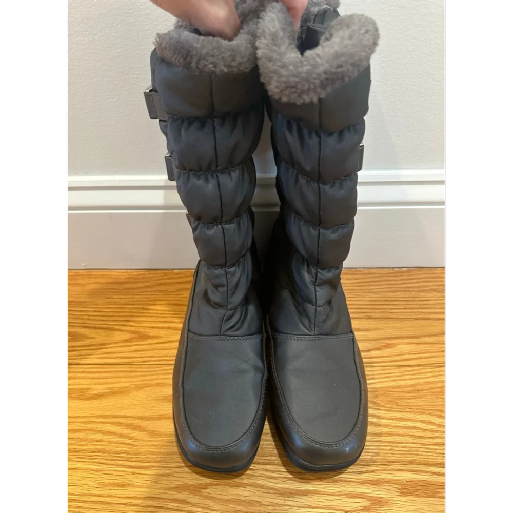 Women's Totes Bryce Gray Snow & Rain Boots, Size 9
